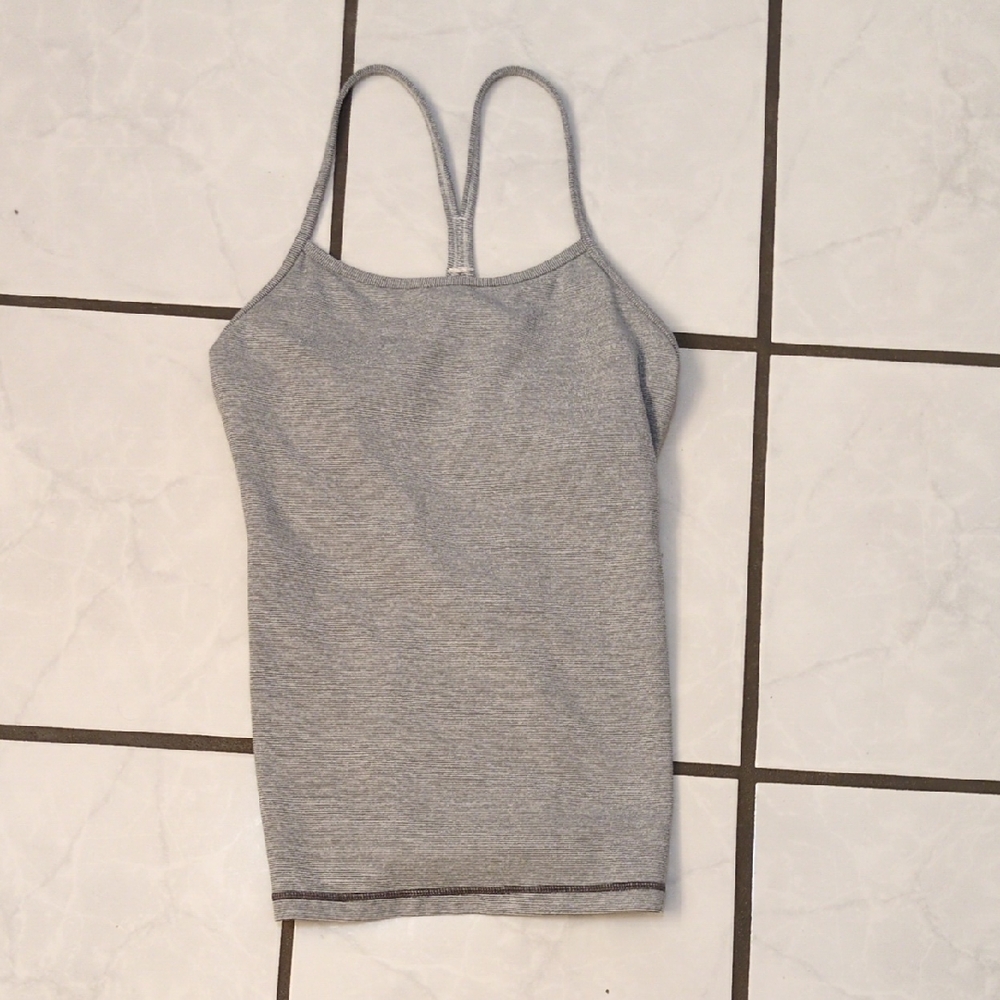 Lululemon Athletica Gray Sleeveless Fitted Camisole